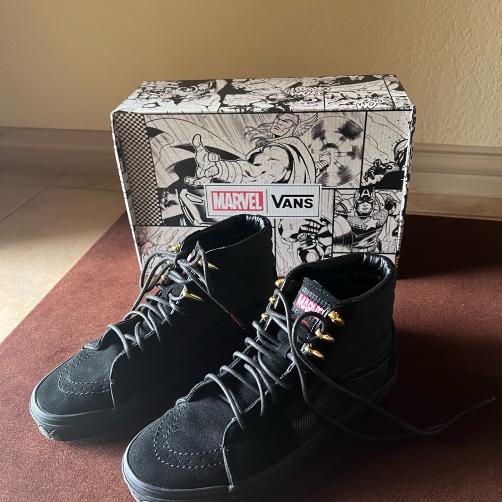 Vans Black Panther High-Top Sneakers Marvel Edition